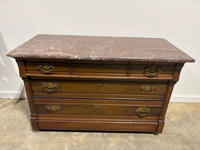 dresser with marble top SOLD!! Antique 1800's French Marble Top Dresser/entryway Console