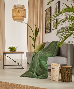 Haverty's Grey Tweed Sofa And 2 Pillows