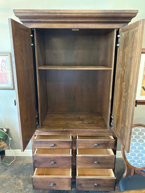 Custom Clotia Two Door Wooden Armoire With 6 Drawers – Invio Fine ...